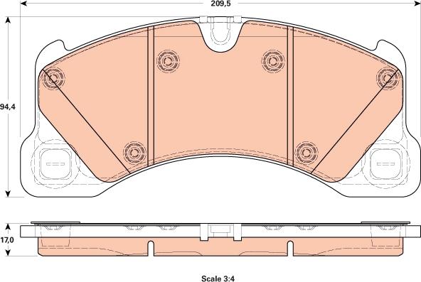 TRW GDB1914 - Комплект спирачно феродо, дискови спирачки vvparts.bg