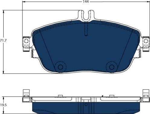 TRW GDB1932BTE - Комплект спирачно феродо, дискови спирачки vvparts.bg