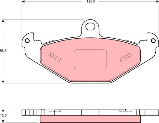 TRW GDB1494 - Комплект спирачно феродо, дискови спирачки vvparts.bg