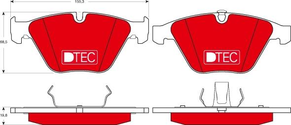 TRW GDB1498DTE - Комплект спирачно феродо, дискови спирачки vvparts.bg