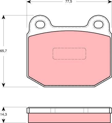 TRW GDB1493 - Комплект спирачно феродо, дискови спирачки vvparts.bg