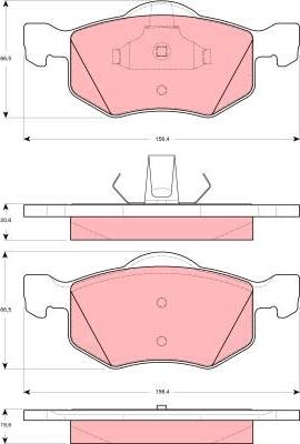 TRW GDB1497 - Комплект спирачно феродо, дискови спирачки vvparts.bg