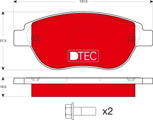 TRW GDB1464DTE - Комплект спирачно феродо, дискови спирачки vvparts.bg