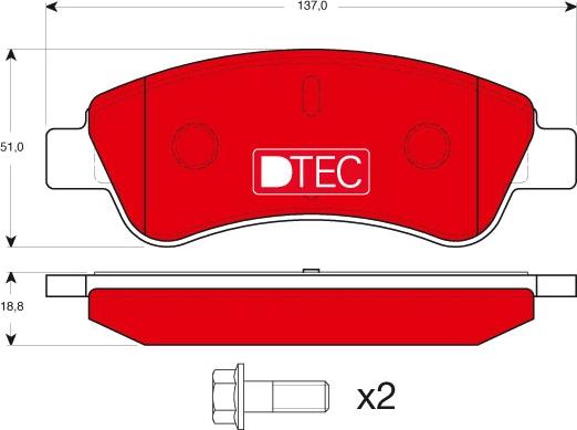 TRW GDB1463DTE - Комплект спирачно феродо, дискови спирачки vvparts.bg