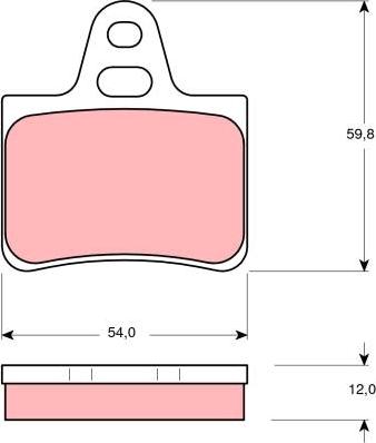 TRW GDB146 - Комплект спирачно феродо, дискови спирачки vvparts.bg