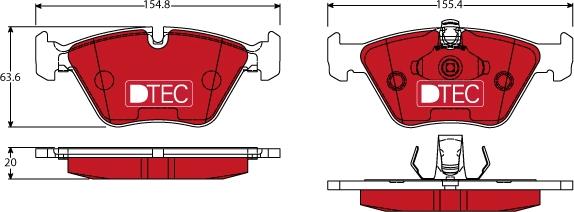 TRW GDB1404DTE - Комплект спирачно феродо, дискови спирачки vvparts.bg