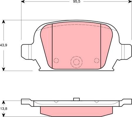 TRW GDB1412 - Комплект спирачно феродо, дискови спирачки vvparts.bg