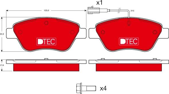 TRW GDB1482DTE - Комплект спирачно феродо, дискови спирачки vvparts.bg