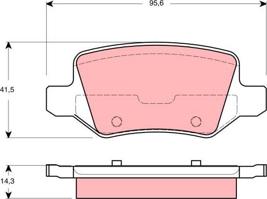 TRW GDB1433 - Комплект спирачно феродо, дискови спирачки vvparts.bg