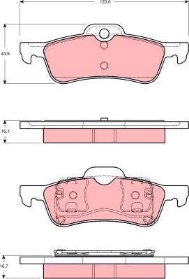 TRW GDB1477 - Комплект спирачно феродо, дискови спирачки vvparts.bg