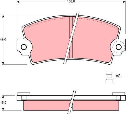 TRW GDB147 - Комплект спирачно феродо, дискови спирачки vvparts.bg