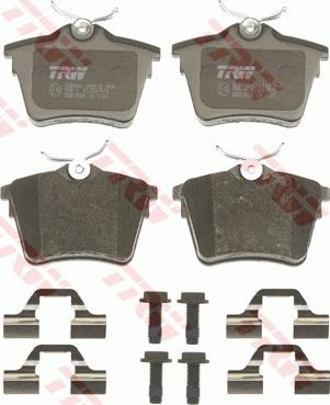 TRW GDB1596 - Комплект спирачно феродо, дискови спирачки vvparts.bg