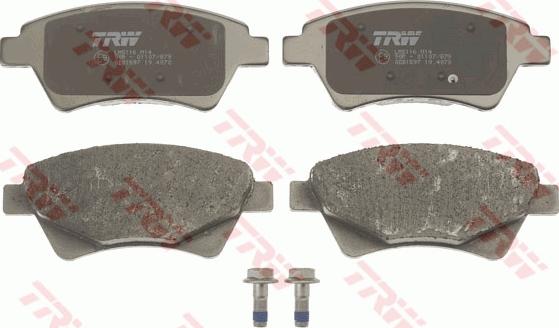 TRW GDB1597 - Комплект спирачно феродо, дискови спирачки vvparts.bg