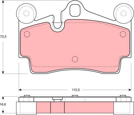 TRW GDB1549 - Комплект спирачно феродо, дискови спирачки vvparts.bg