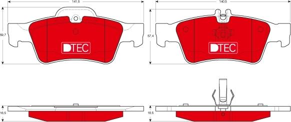 TRW GDB1546DTE - Комплект спирачно феродо, дискови спирачки vvparts.bg