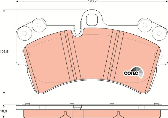 TRW GDB1548 - Комплект спирачно феродо, дискови спирачки vvparts.bg