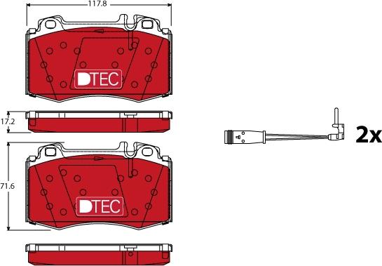 TRW GDB1543DTE - Комплект спирачно феродо, дискови спирачки vvparts.bg