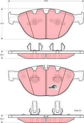 TRW GDB1558 - Комплект спирачно феродо, дискови спирачки vvparts.bg