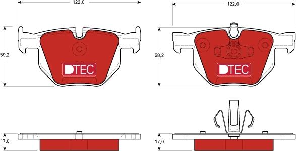 TRW GDB1560DTE - Комплект спирачно феродо, дискови спирачки vvparts.bg