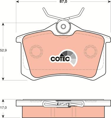 TRW GDB1504 - Комплект спирачно феродо, дискови спирачки vvparts.bg