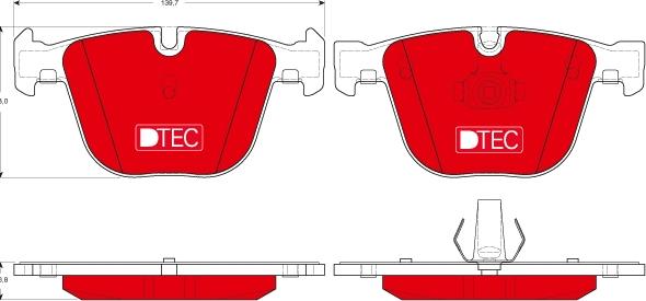 TRW GDB1502DTE - Комплект спирачно феродо, дискови спирачки vvparts.bg