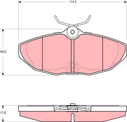 TRW GDB1511 - Комплект спирачно феродо, дискови спирачки vvparts.bg