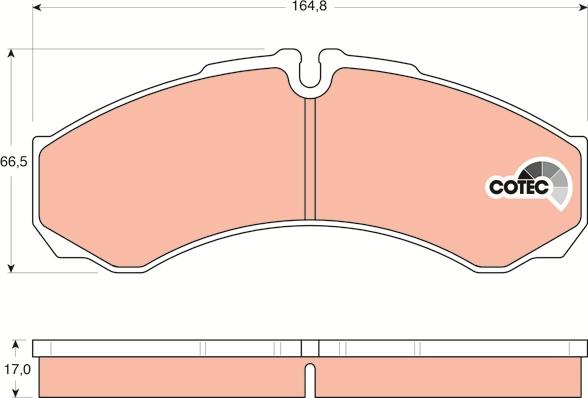 TRW GDB1534 - Комплект спирачно феродо, дискови спирачки vvparts.bg