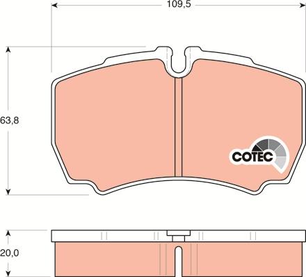 TRW GDB1535 - Комплект спирачно феродо, дискови спирачки vvparts.bg