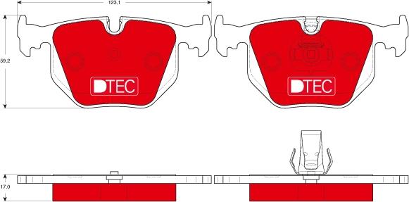 TRW GDB1530DTE - Комплект спирачно феродо, дискови спирачки vvparts.bg