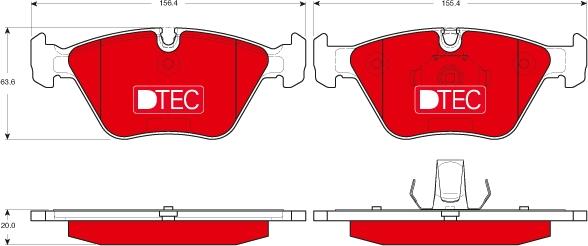 TRW GDB1531DTE - Комплект спирачно феродо, дискови спирачки vvparts.bg