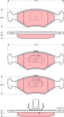 TRW GDB1533 - Комплект спирачно феродо, дискови спирачки vvparts.bg