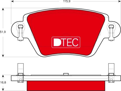 TRW GDB1525DTE - Комплект спирачно феродо, дискови спирачки vvparts.bg