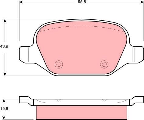 TRW GDB1520 - Комплект спирачно феродо, дискови спирачки vvparts.bg