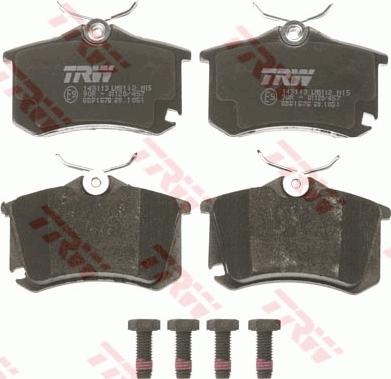 TRW GDB1578 - Комплект спирачно феродо, дискови спирачки vvparts.bg