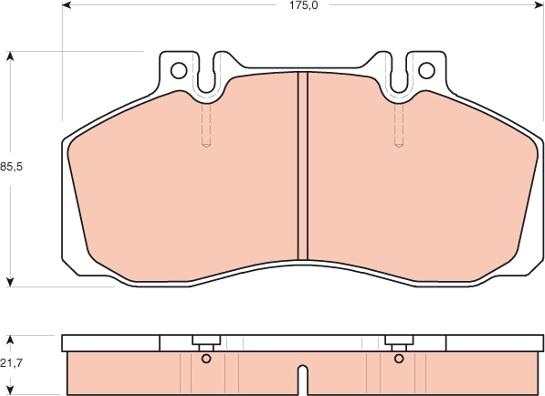 TRW GDB1695 - Комплект спирачно феродо, дискови спирачки vvparts.bg