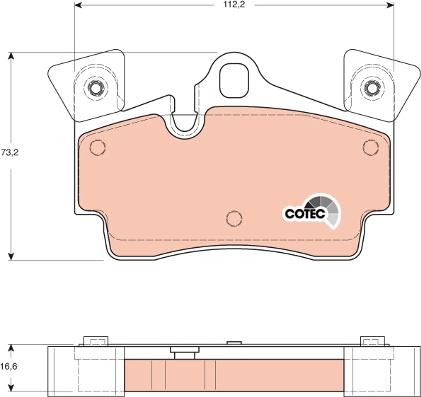 TRW GDB1652 - Комплект спирачно феродо, дискови спирачки vvparts.bg