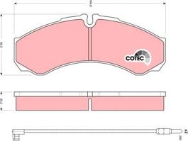 TRW GDB1609 - Комплект спирачно феродо, дискови спирачки vvparts.bg