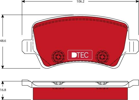 TRW GDB1685DTE - Комплект спирачно феродо, дискови спирачки vvparts.bg