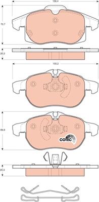 TRW GDB1686 - Комплект спирачно феродо, дискови спирачки vvparts.bg