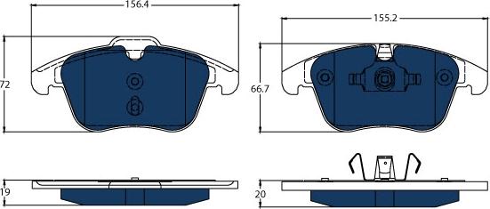 TRW GDB1683BTE - Комплект спирачно феродо, дискови спирачки vvparts.bg