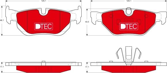 TRW GDB1626DTE - Комплект спирачно феродо, дискови спирачки vvparts.bg