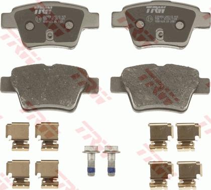 TRW GDB1620 - Комплект спирачно феродо, дискови спирачки vvparts.bg