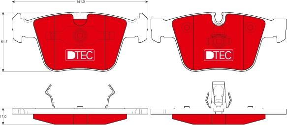 TRW GDB1675DTE - Комплект спирачно феродо, дискови спирачки vvparts.bg