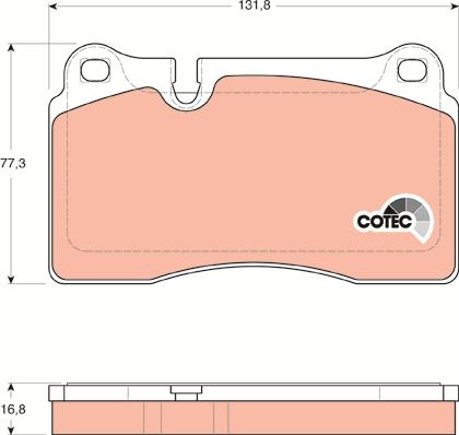 TRW GDB1670 - Комплект спирачно феродо, дискови спирачки vvparts.bg