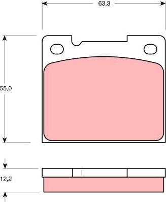 TRW GDB1066 - Комплект спирачно феродо, дискови спирачки vvparts.bg