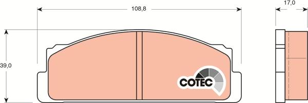 TRW GDB106 - Комплект спирачно феродо, дискови спирачки vvparts.bg