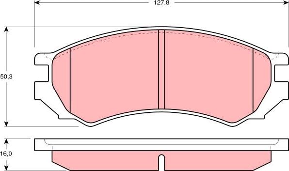 TRW GDB1005 - Комплект спирачно феродо, дискови спирачки vvparts.bg