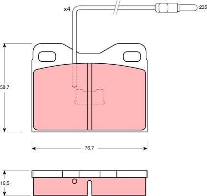 TRW GDB1075 - Комплект спирачно феродо, дискови спирачки vvparts.bg