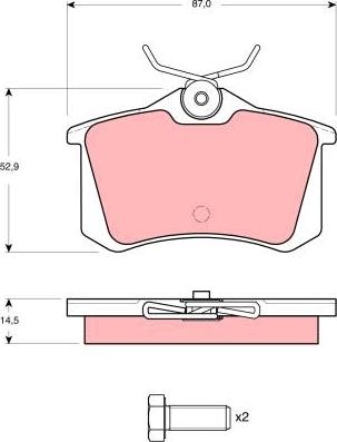 TRW GDB1073 - Комплект спирачно феродо, дискови спирачки vvparts.bg