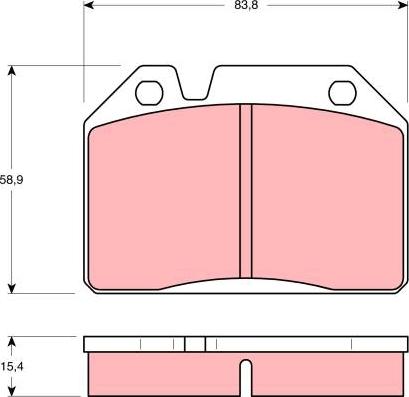 TRW GDB119 - Комплект спирачно феродо, дискови спирачки vvparts.bg